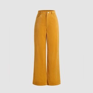 Gold wide leg trousers